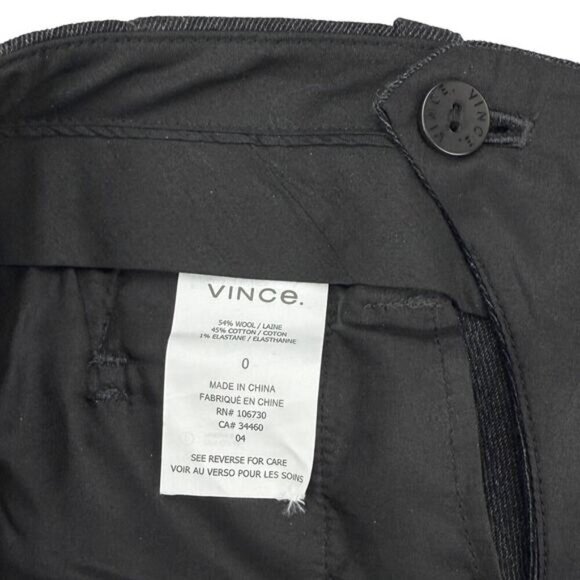 VINCE Wool Blend Crop Trouser Pant Sz 0 Gray - Picture 5 of 6